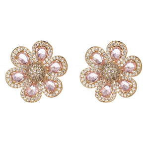 Charlotte Pink Cz Statement Earring