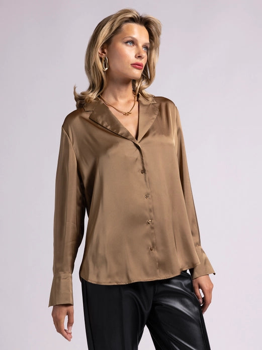 V-Neck Button Up - Brienne Top