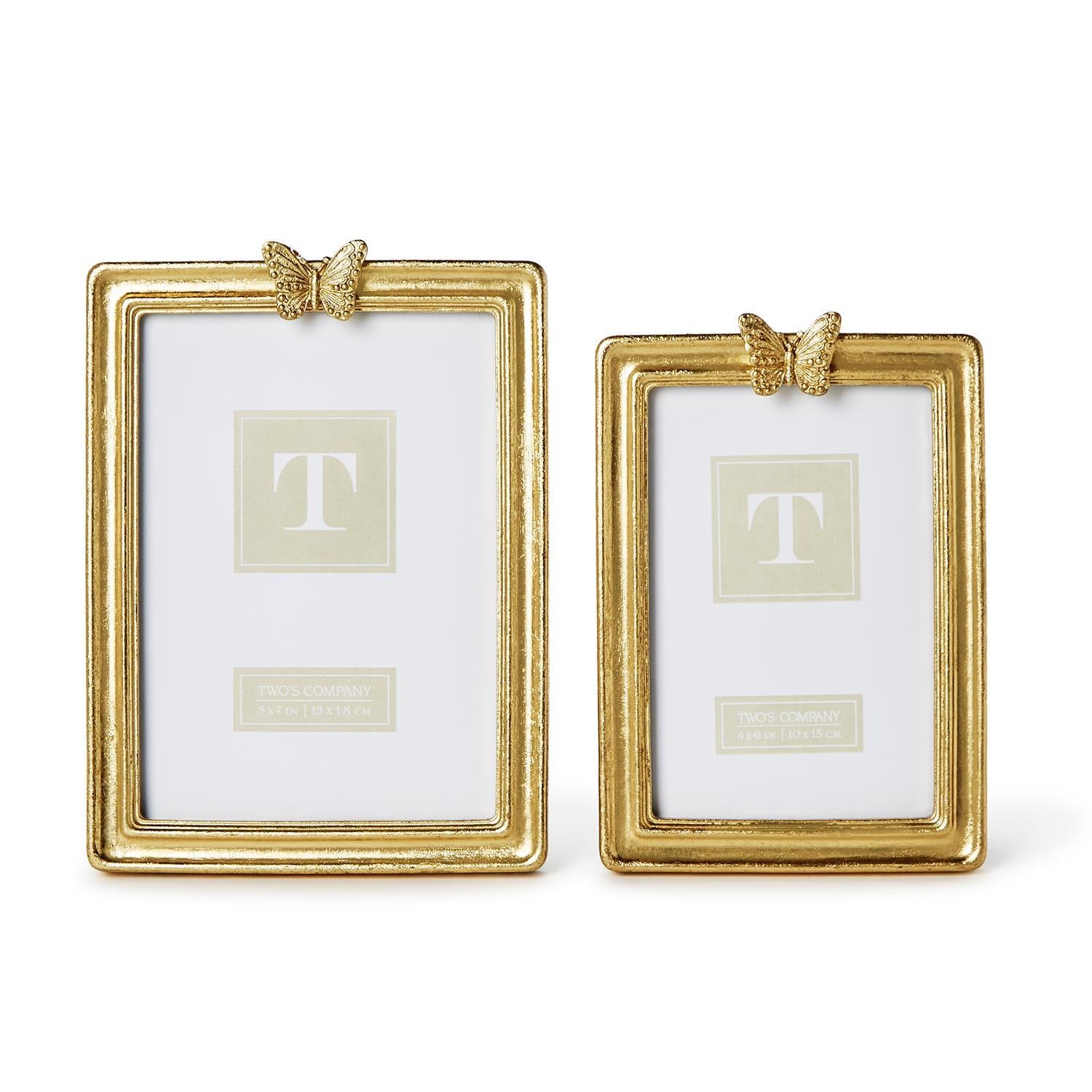 Golden Butterfly Gold Leaf Finish Photo Frame-4X6