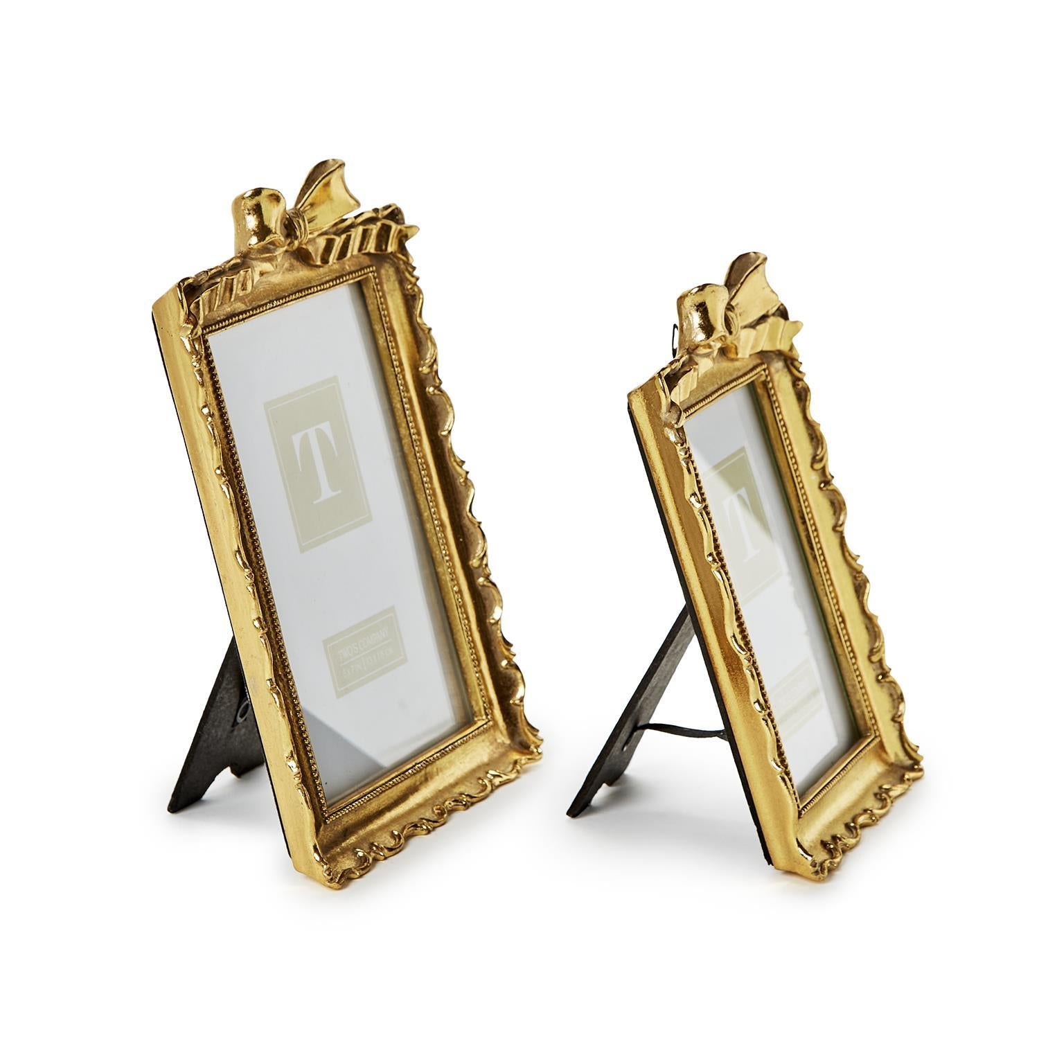 Vintage Gold Frames with Accent Bow 4X6