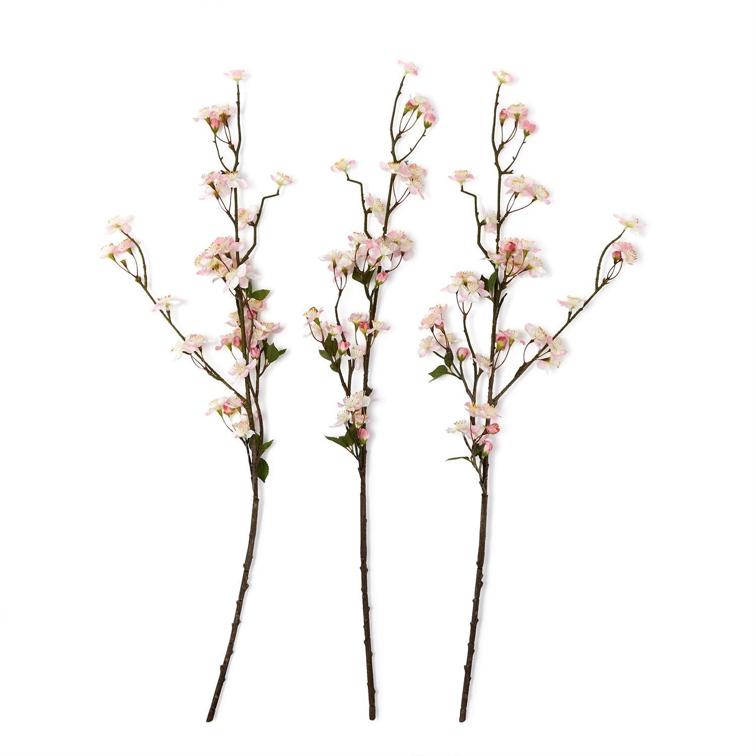 Faux Cherry Blossom Branch Assorted 2 Colorations: Pink/Light Pink and Light Pink/White