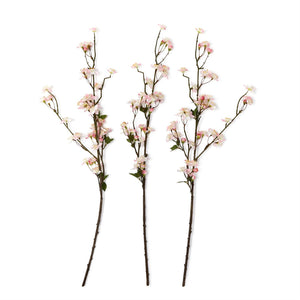 Faux Cherry Blossom Branch Assorted 2 Colorations: Pink/Light Pink and Light Pink/White