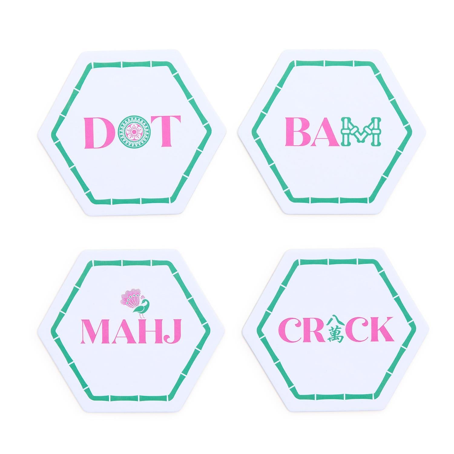 Let's Mahj Set of 24 Heavyweight Paper Coasters