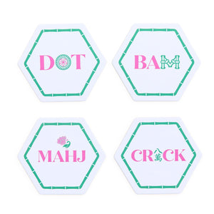 Let's Mahj Set of 24 Heavyweight Paper Coasters