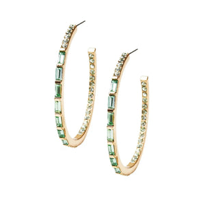 Crystal Baguette Hoop