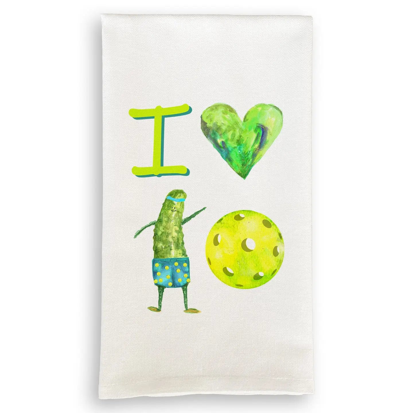 I Love Pickleball - Tea Towel