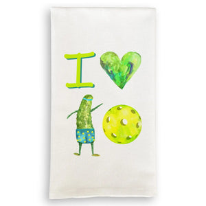 I Love Pickleball - Tea Towel