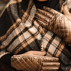 Monica Glove - Metallic Brown
