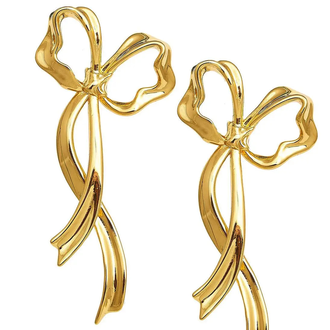 Bayley Bow Earring - 18k Gold Plated