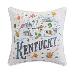 Kentucky Embroidered Pillow