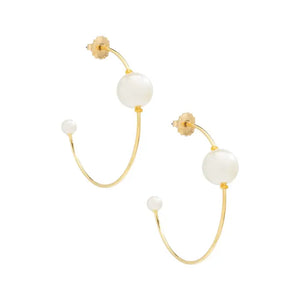 Double Pearl Hoop Earring