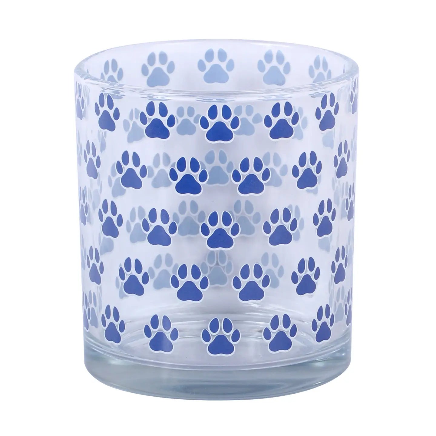 Blue Paw Print Kentucky Rocks Glass