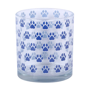 Blue Paw Print Kentucky Rocks Glass