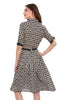 Mrs. Maisel Dress Black Ivory Geo Print Cotton Voile
