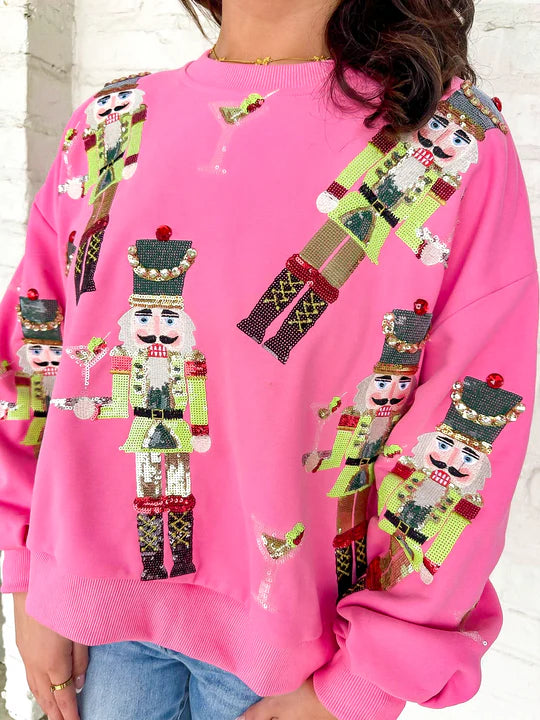 Queen Of Sparkles Pink Martini Nutcracker Sweatshirt