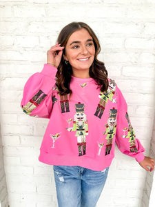 Queen Of Sparkles Pink Martini Nutcracker Sweatshirt