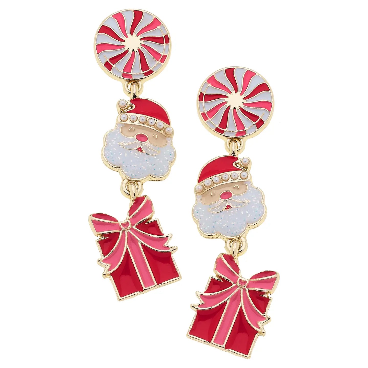 Santa Claus Is Coming To Town Enamel Earrings