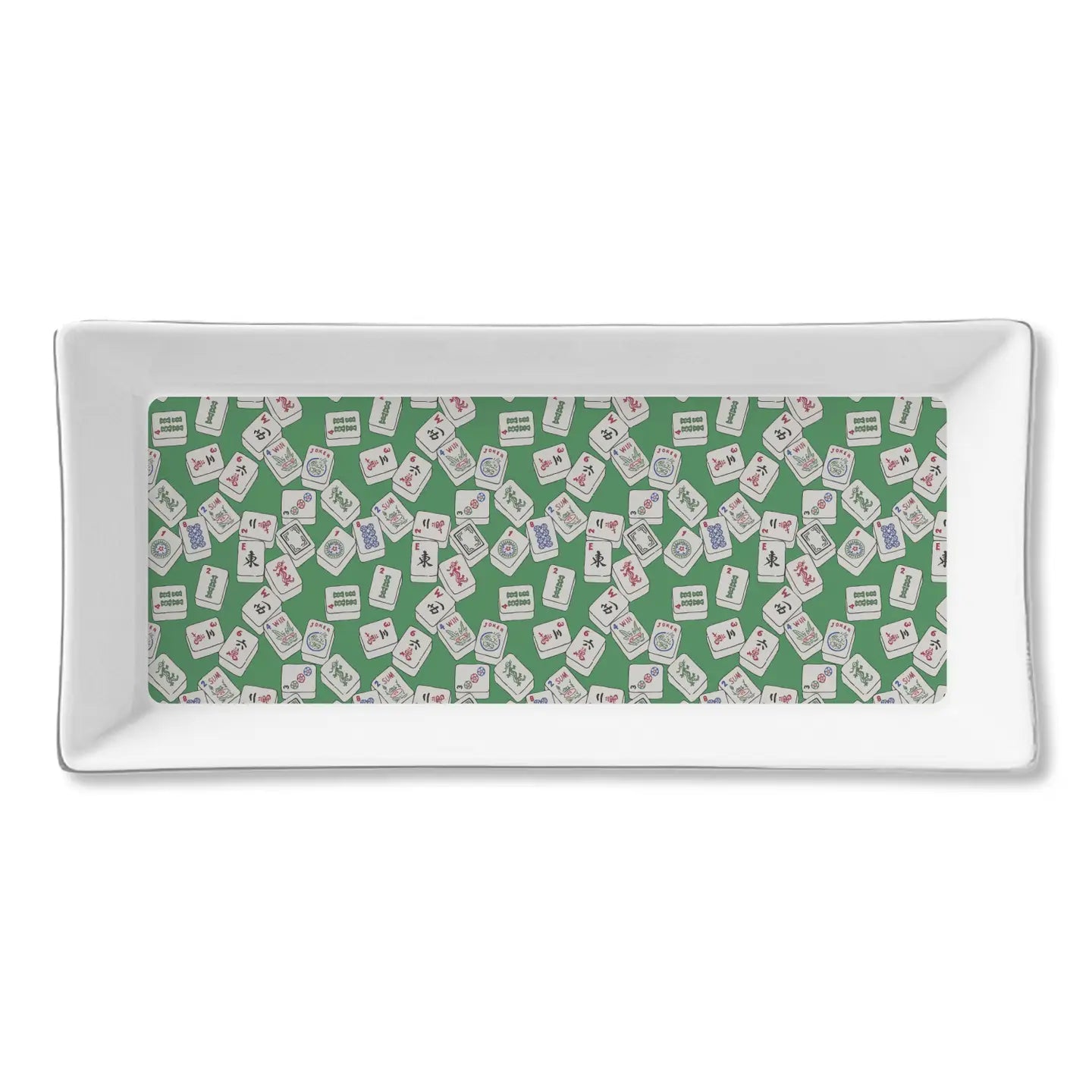 Ceramic Serving Tray - Mahjong