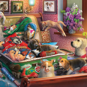 Paws Gone Wild - 500 Piece Adult Jigsaw Puzzle