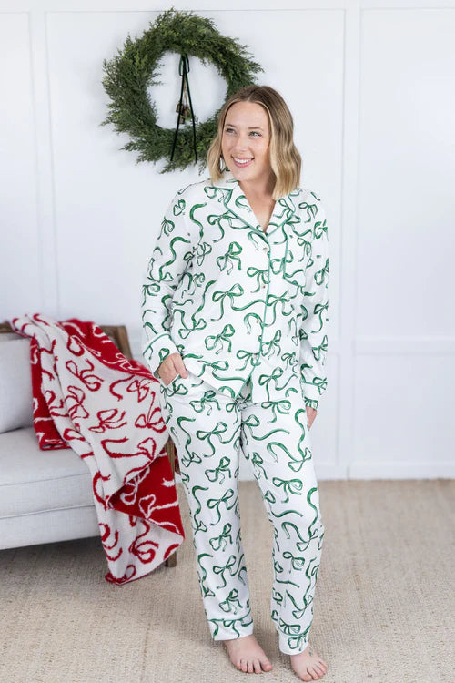 Green Ribbon Pajama Set