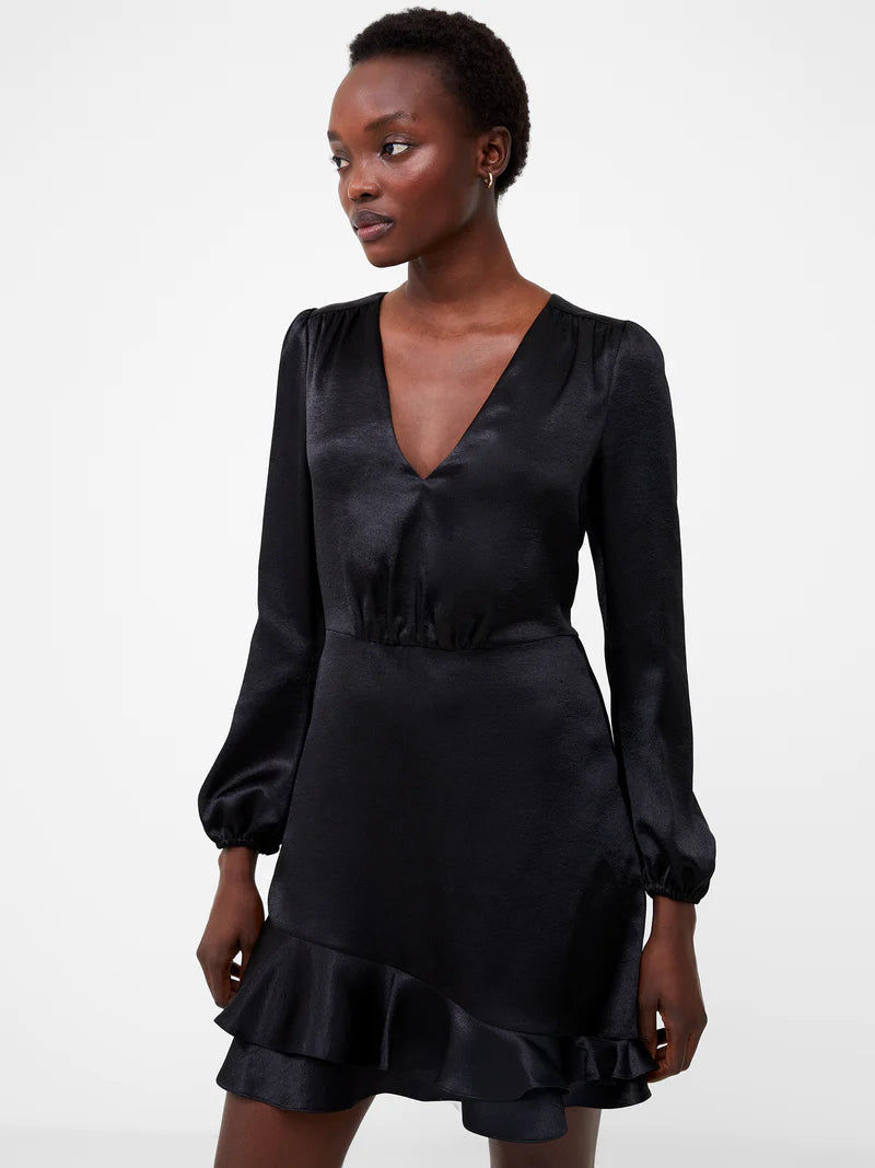 Denney Black Satin Dress Gorgeous