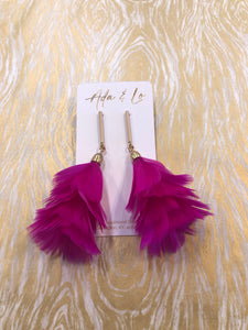 Bar Post Feather Fan-Hot Pink