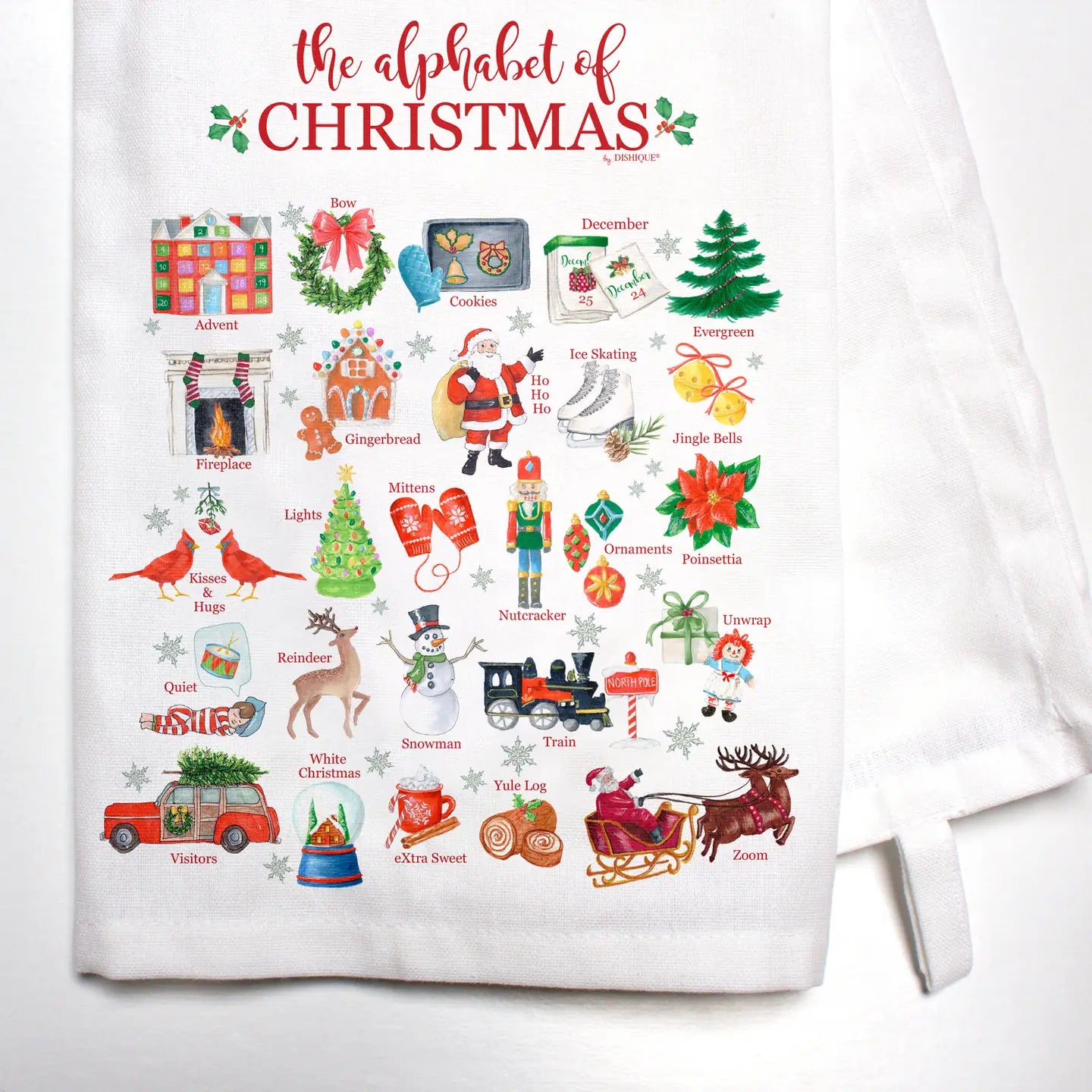 Christmas Alphabet Bar Towel