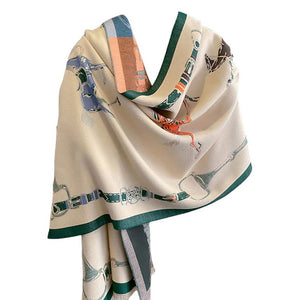 Hunter Horses Acrylic Cashmere Scarf