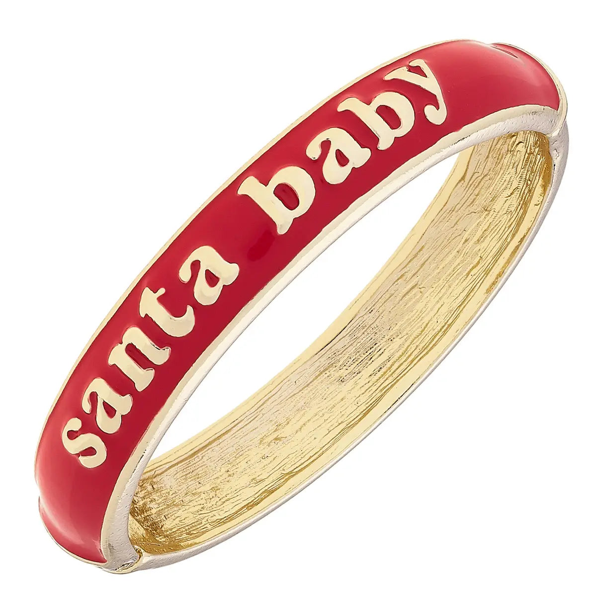 Santa Baby Sculpted Enamel Hinge Bangle