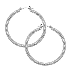 White Gold Hoop Earrings