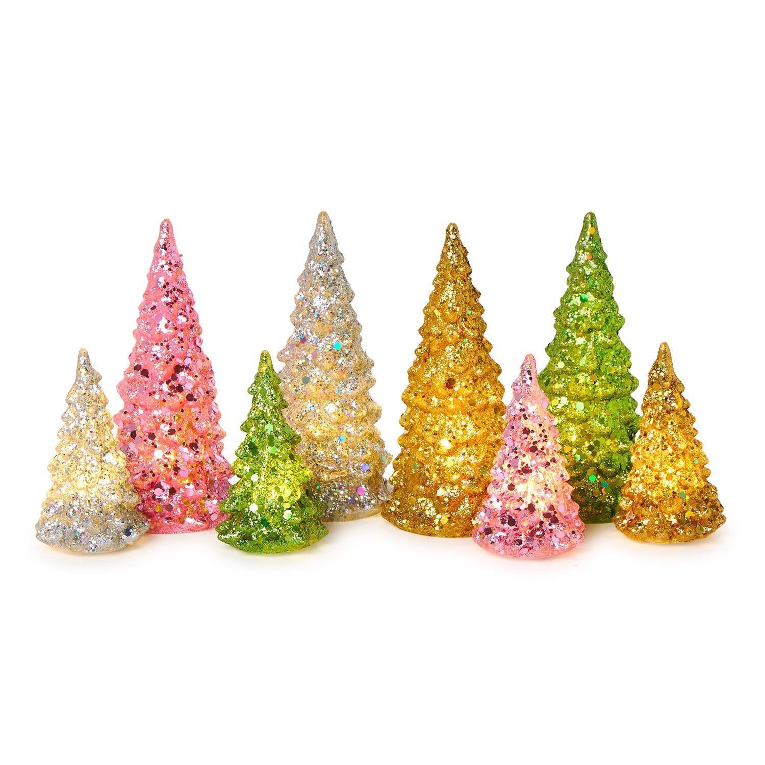 Mini Light-Up Glitter Trees
