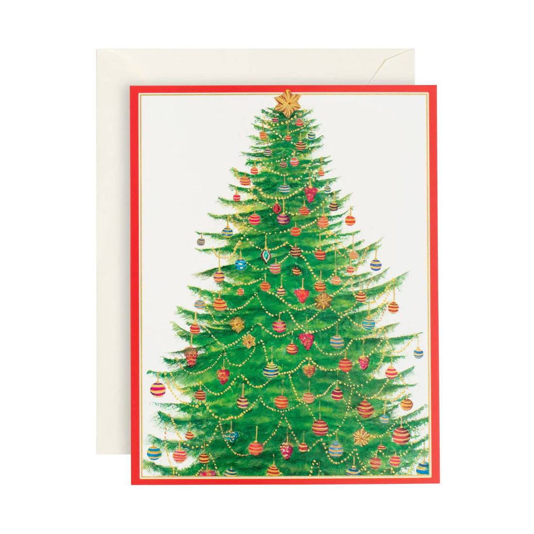 Glittering Tree Classic Boxed Christmas Cards - includes 15 cards & envelopes