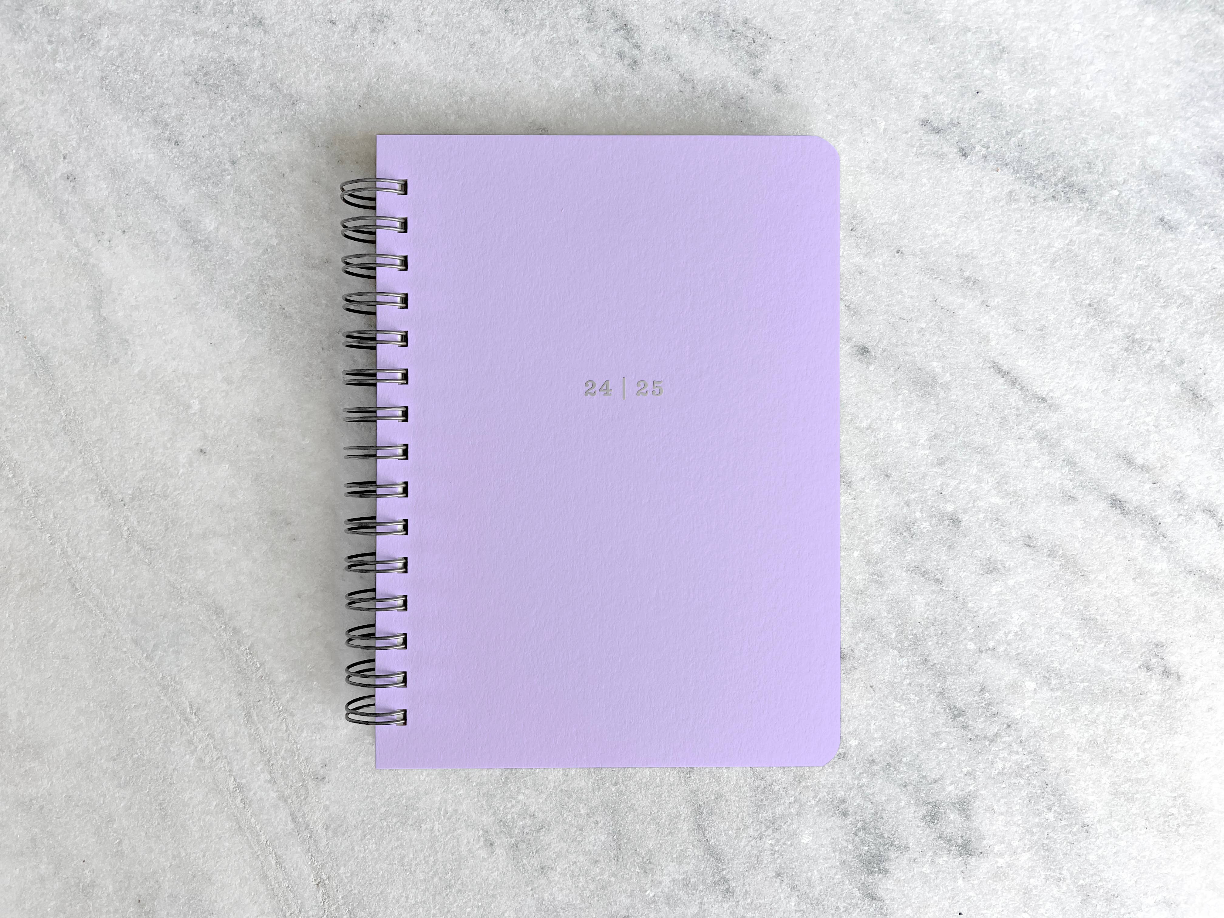 2024-2025 Planner | "24|25" Hard Cover, Lavender