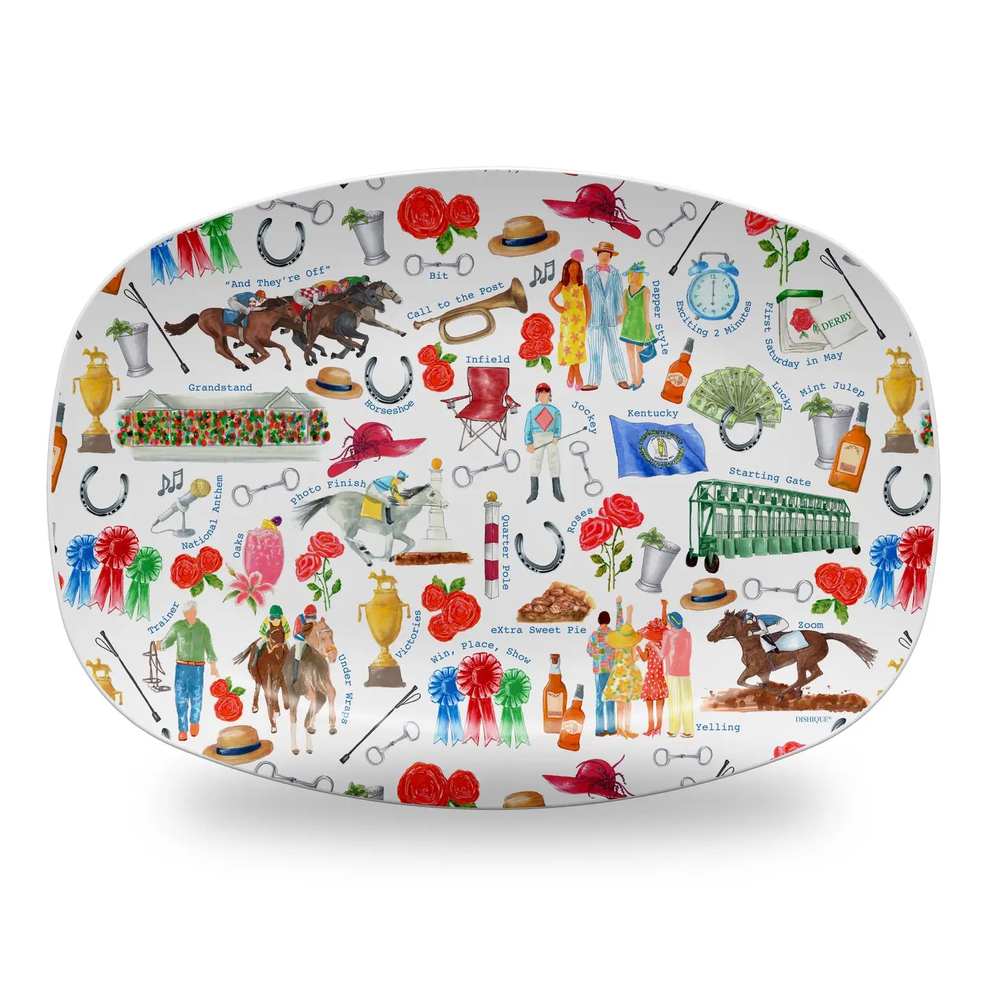 Derby Pattern Unbreakable Platter