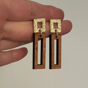 Wood & Gold Everyday Earrings