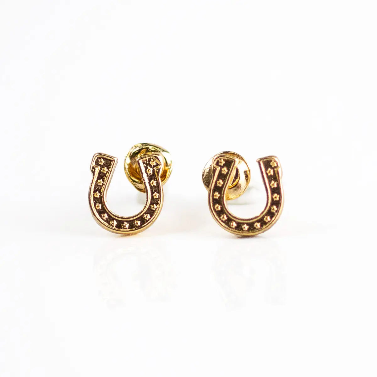 Horseshoe Stud Earrings - Gold