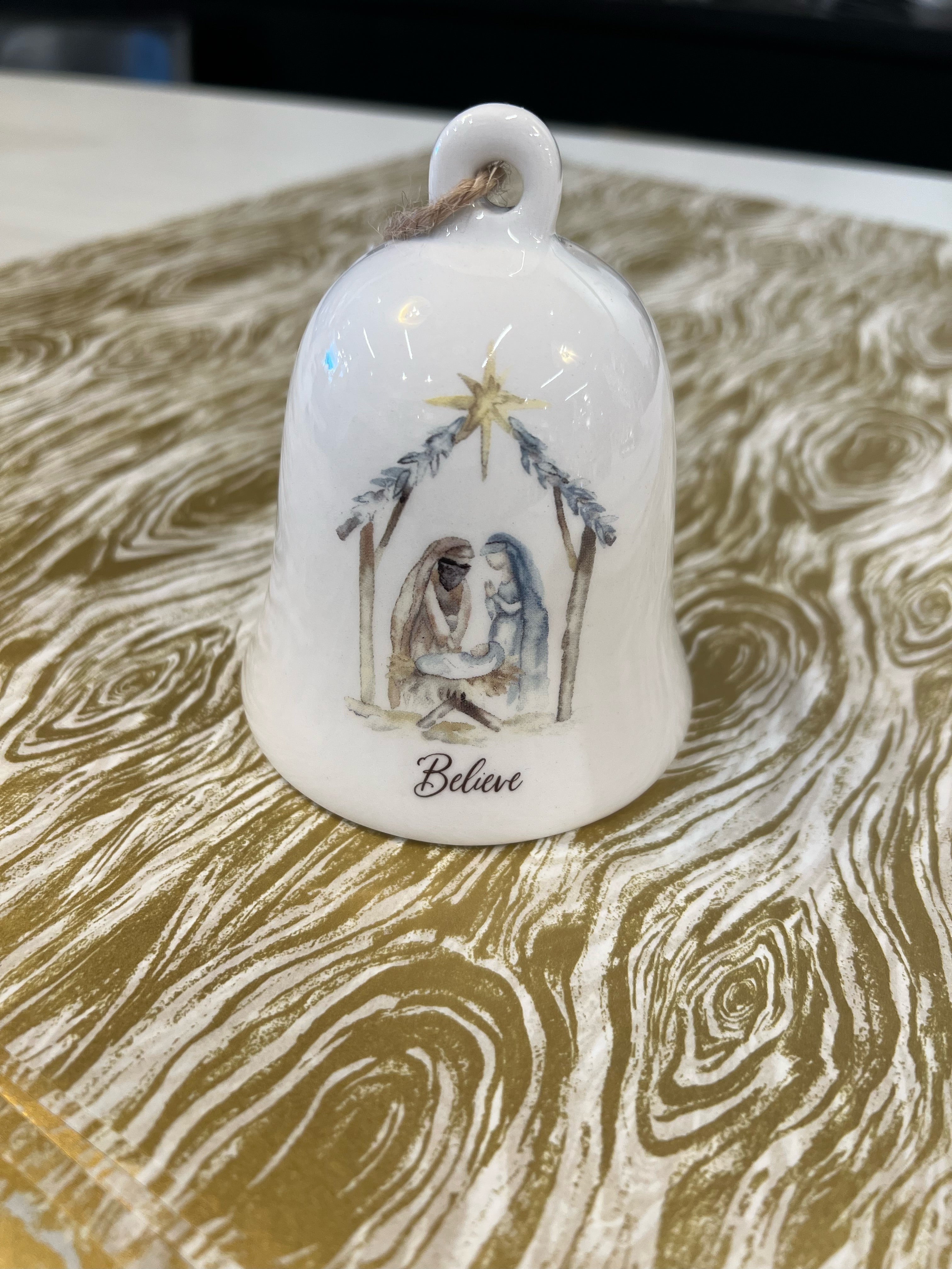 Nativity Scene Dolomite Ceramic Bell