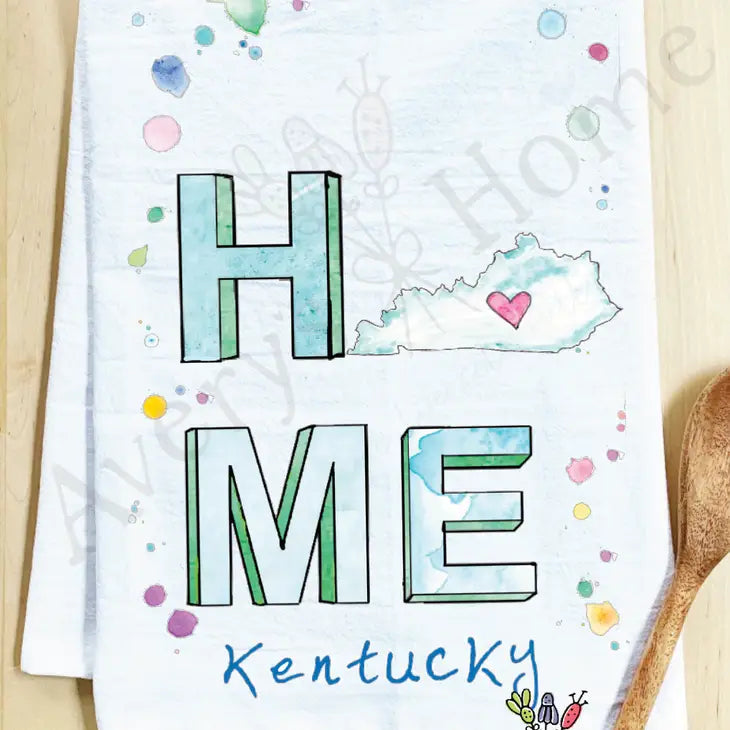 Home in Kentucky Customizable Kitchen Hand Towel