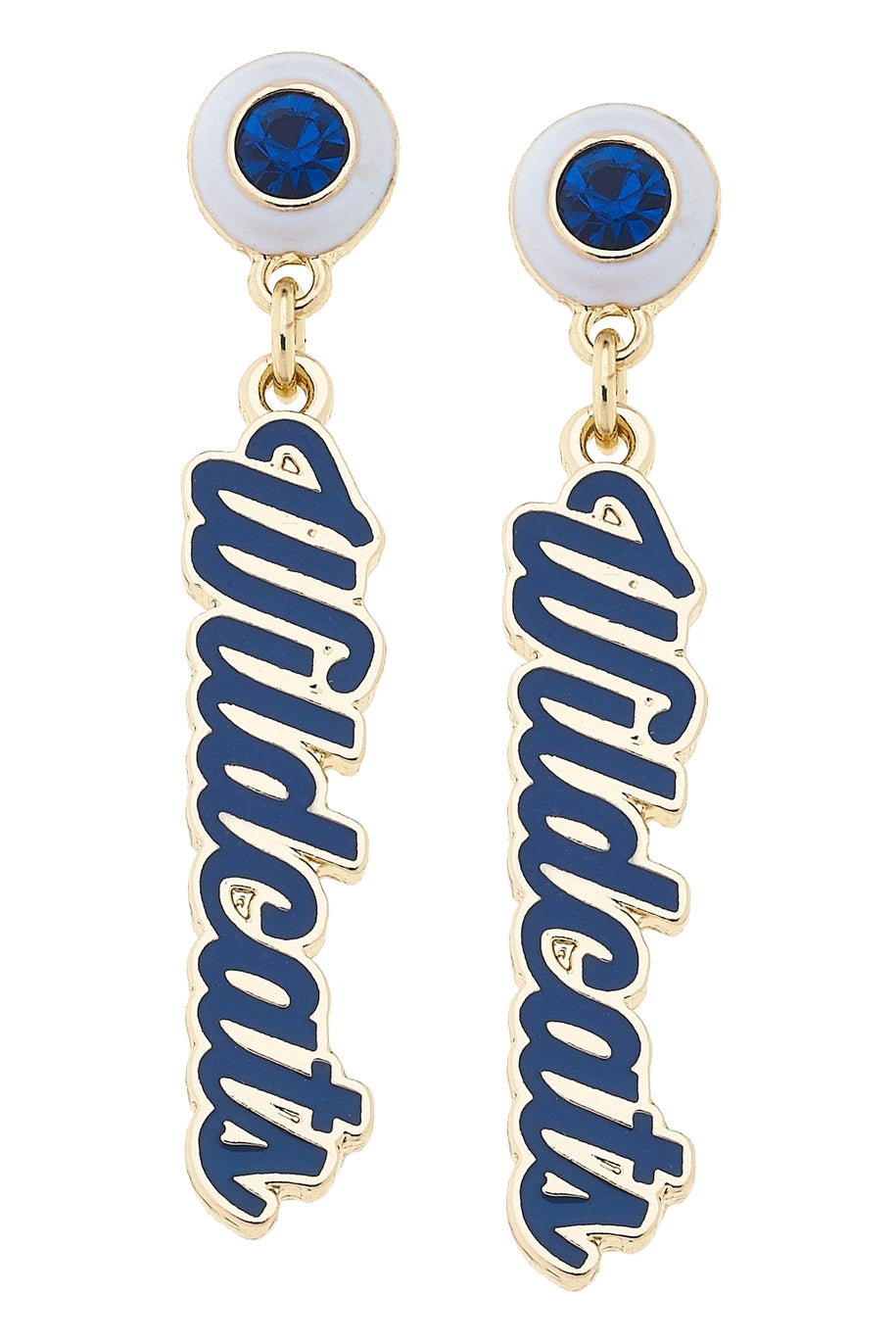 Kentucky Wildcats Autograph Enamel Earrings in Blue