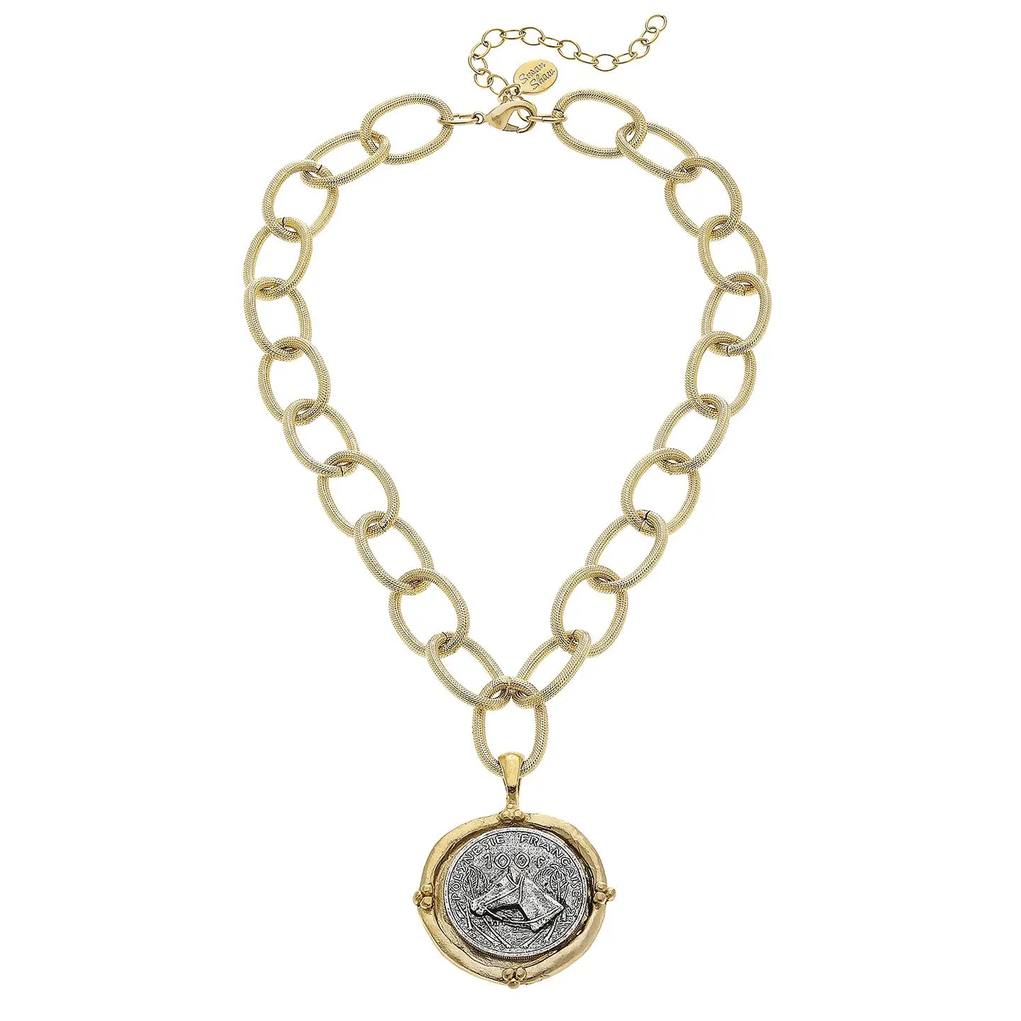 Handcast Gold and Silver Horse Necklace