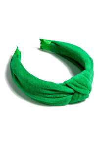 TERRY KNOTTED HEADBAND: Green