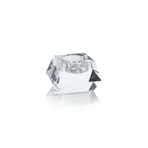Dina Crystal Tealight Holder - Clear