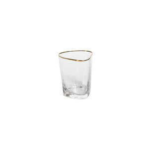 Aperitivo Gold Rim Triangular Shot Glass  $10.25