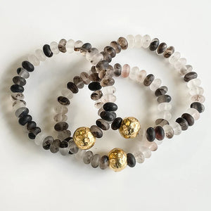 Rondelle Gemstone Ball Bracelet-Multi color