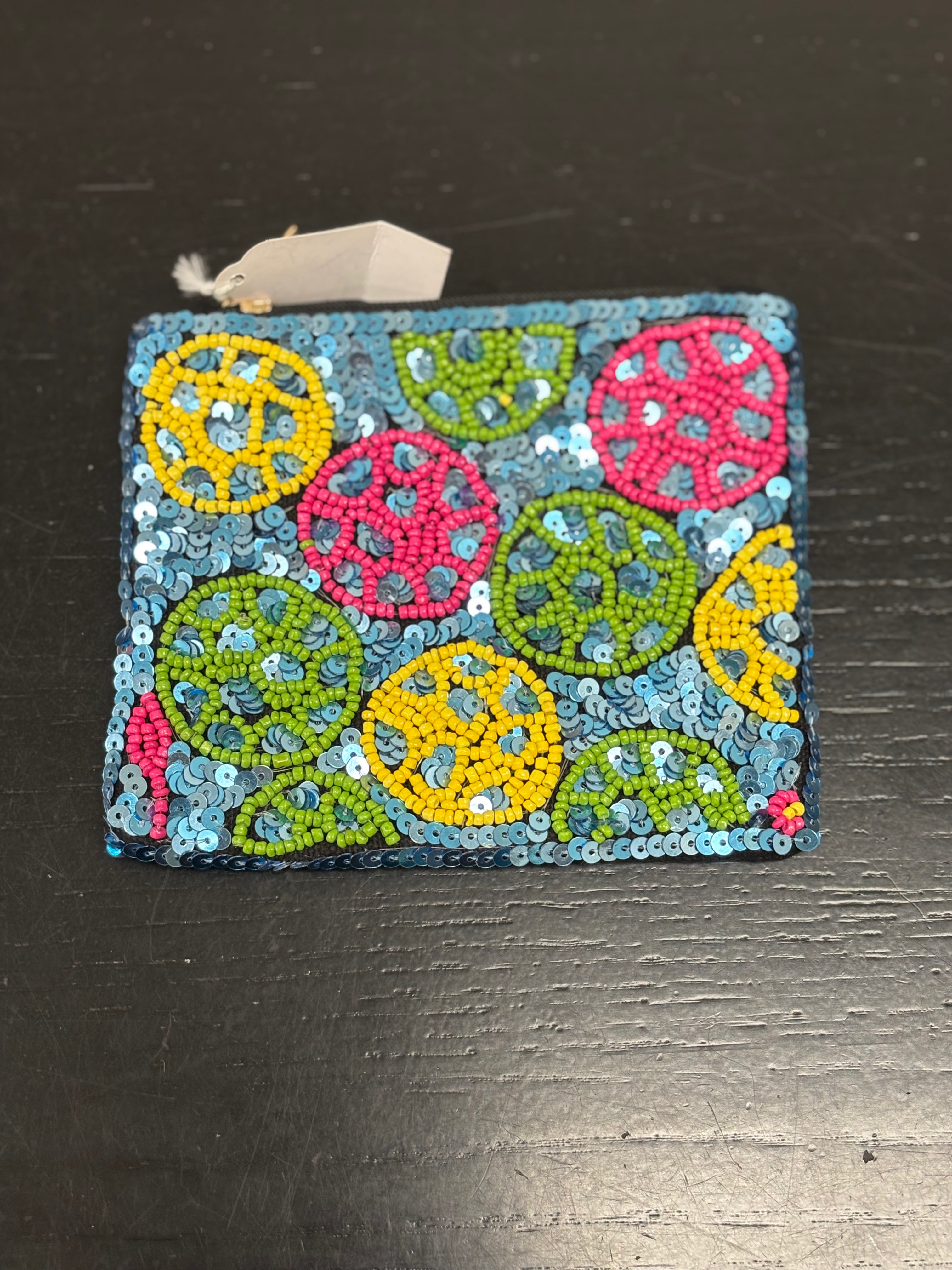 Neon Peace Sign Coin Purse