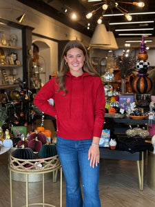 Red Sweater with Hood