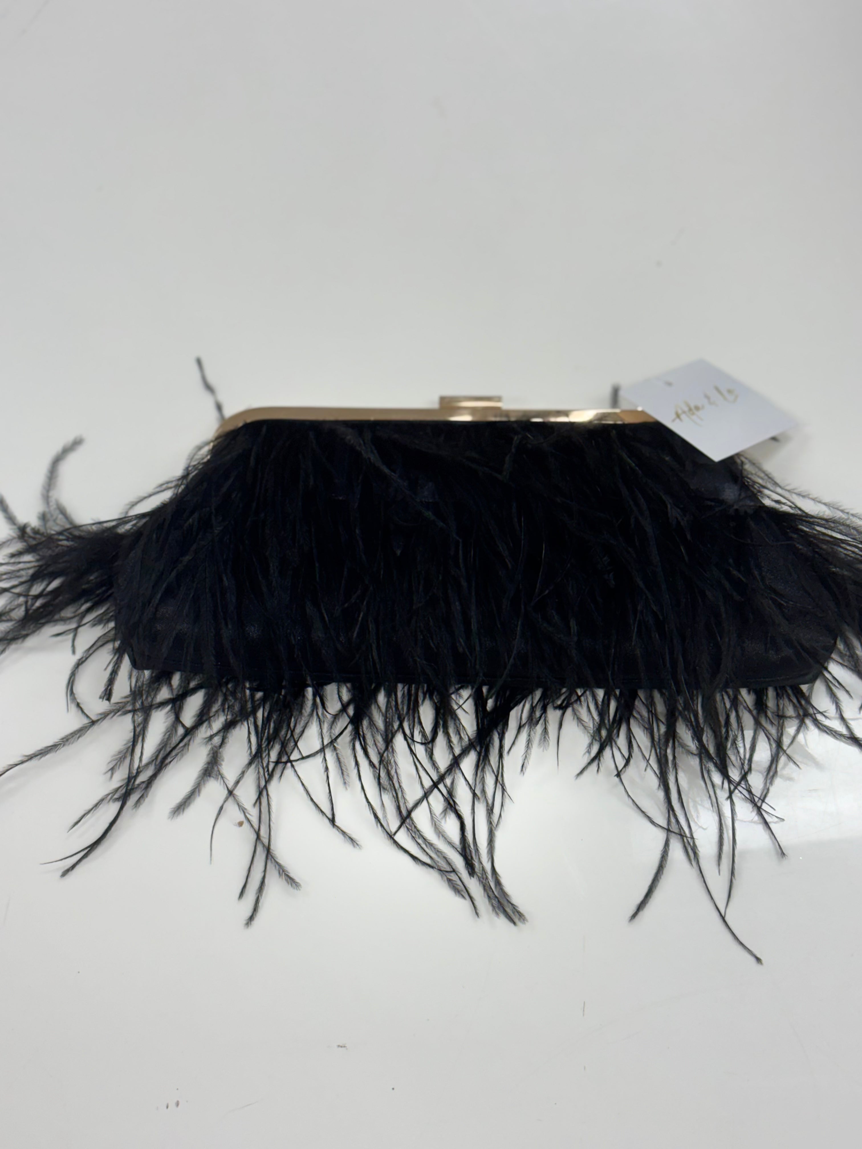 Black Feathered Purse