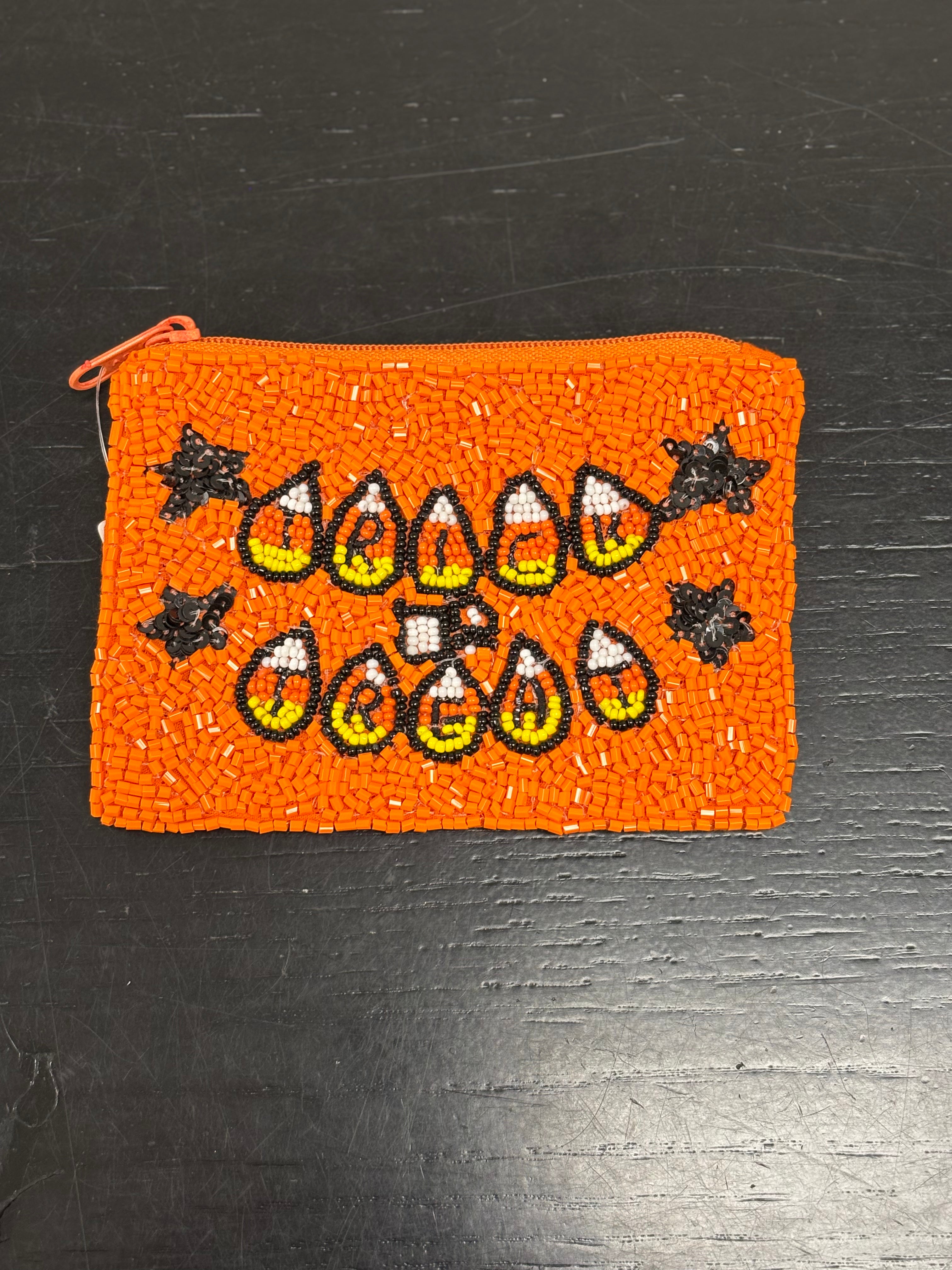 Orange Trick or Treat Coin Purse