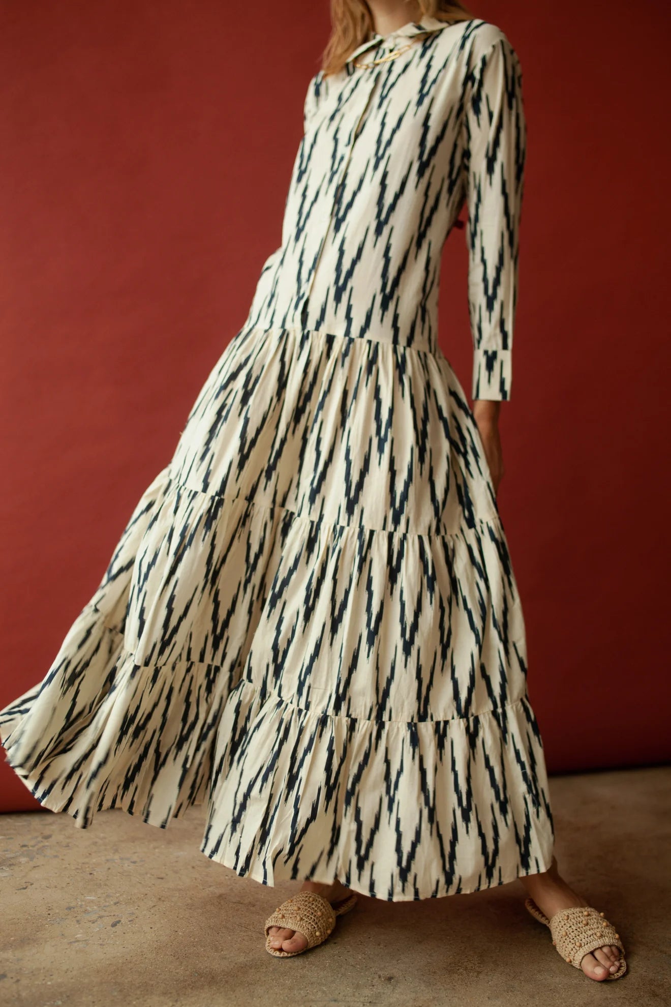 Meredith Ikat Dress Blue