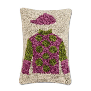 Race Day Jockey Silks Hooked Pillow